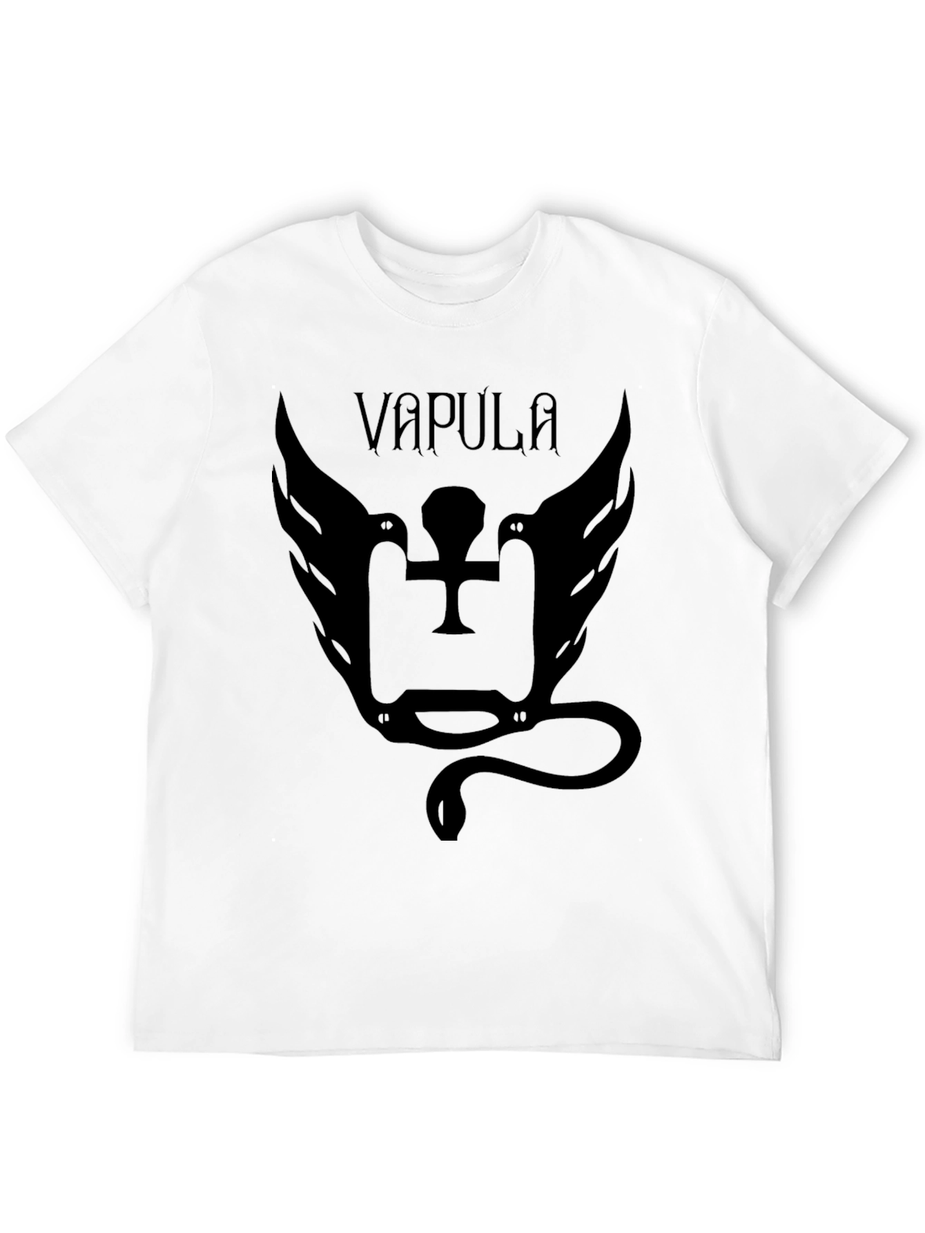 Vapula Graphic Tee - Gothic Style Black T-Shirt