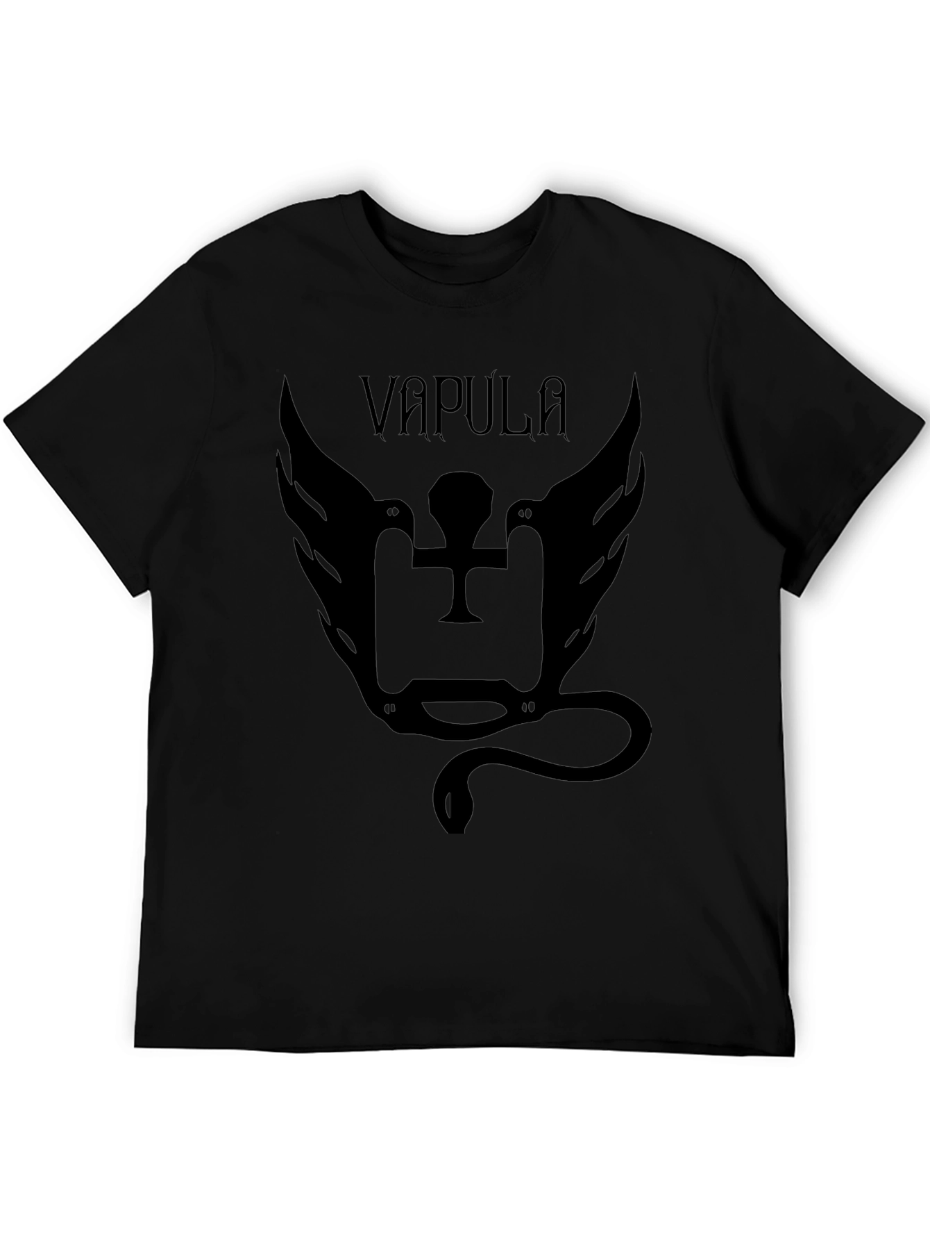 Vapula Graphic Tee - Gothic Style Black T-Shirt