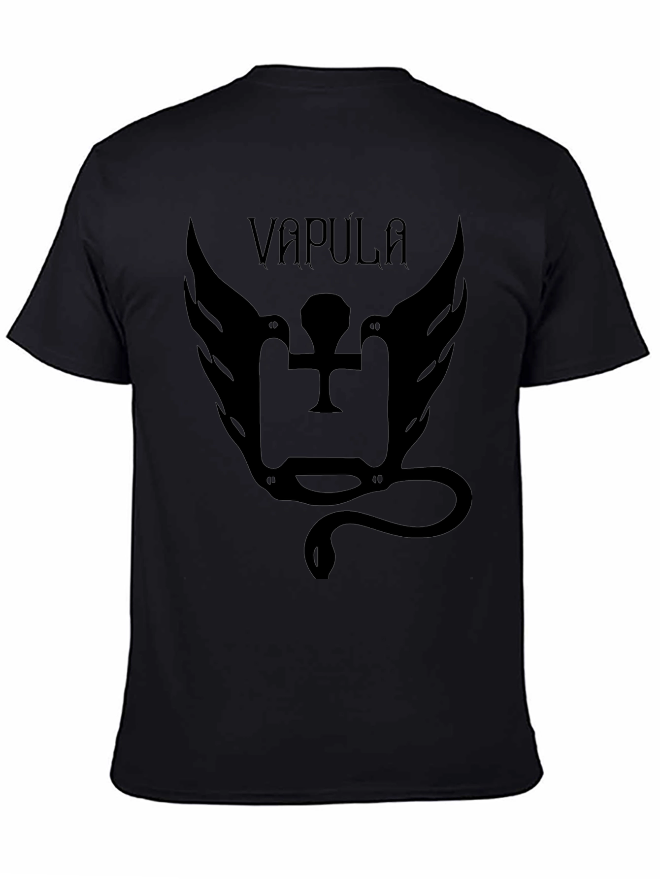Vapula Graphic Tee - Gothic Style Black T-Shirt
