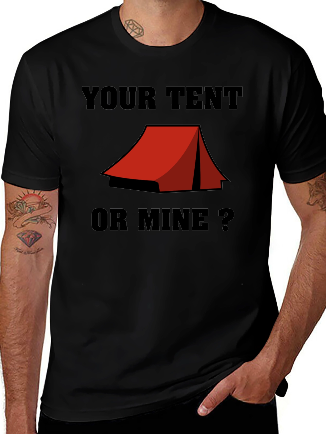 Your Tent or Mine? Camping Humor T-Shirt