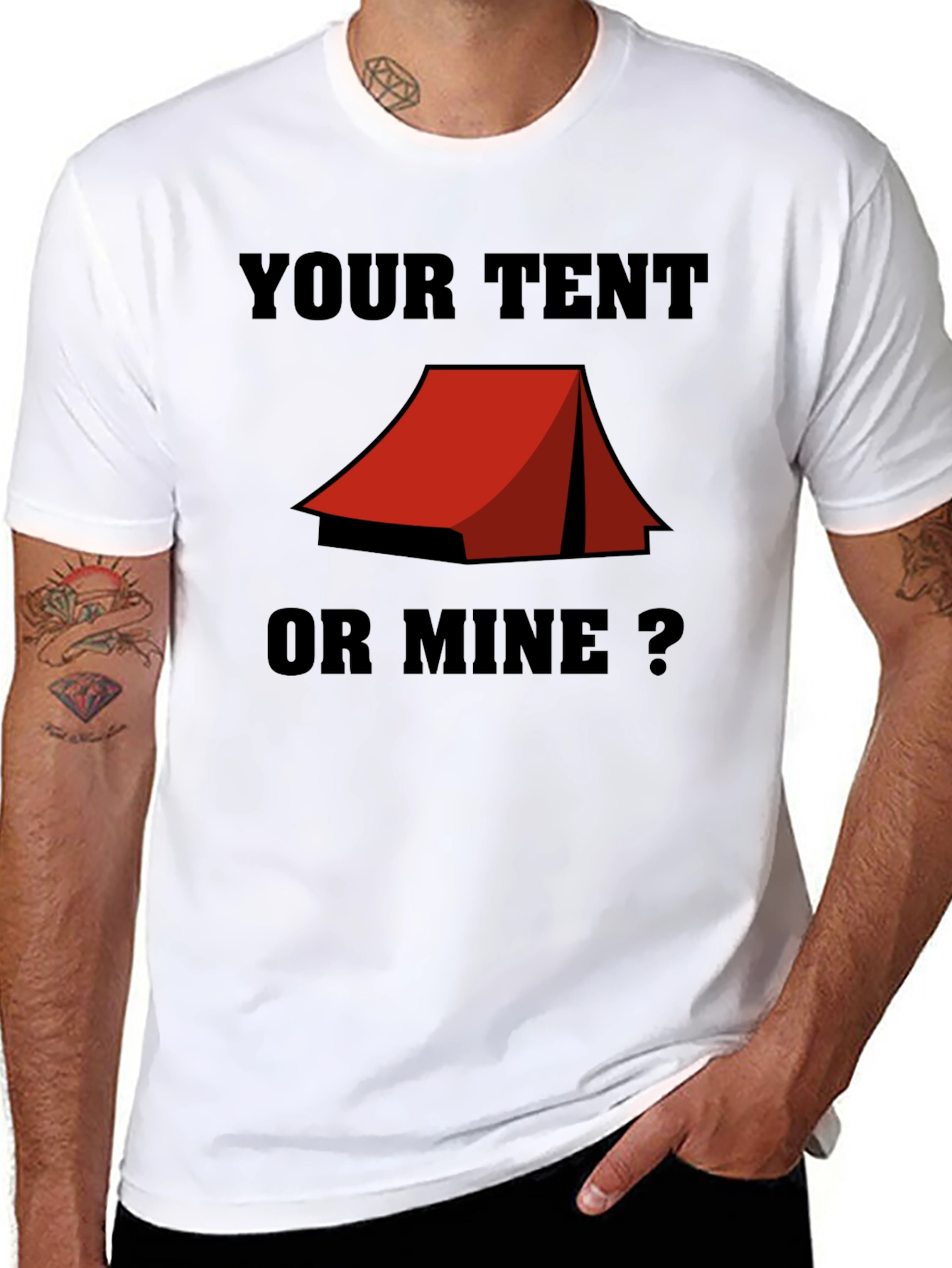 Your Tent or Mine? Camping Humor T-Shirt