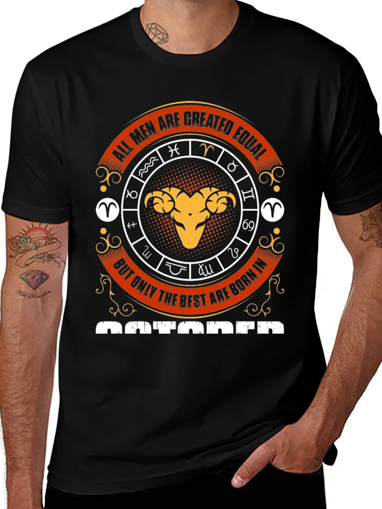 Mens Zodiac Aries Graphic Tee - Limited Edition
