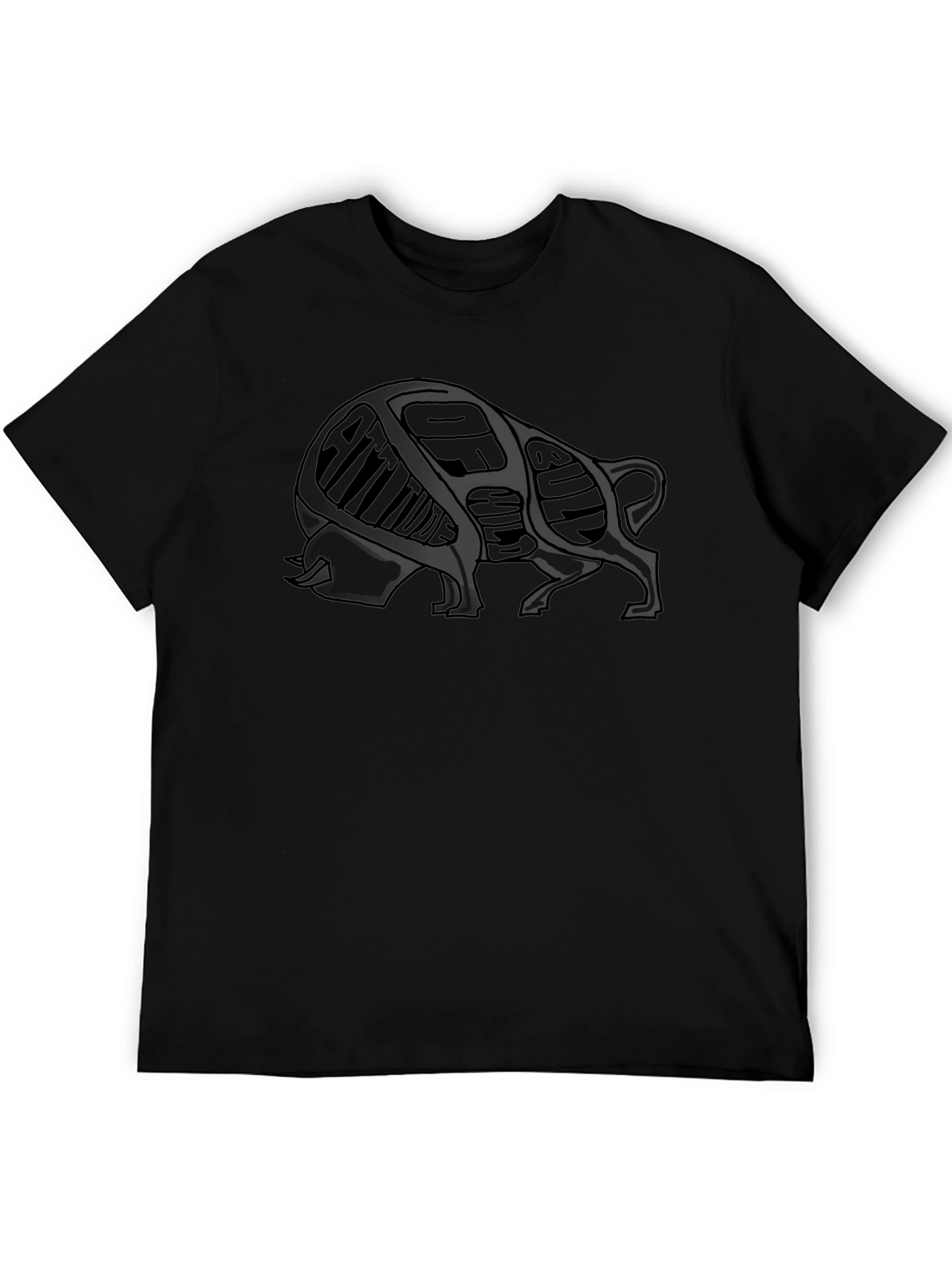 Attitude of a Bull Mens Black T-Shirt