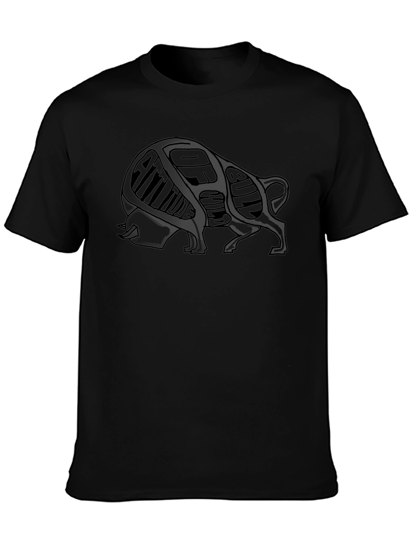 Attitude of a Bull Mens Black T-Shirt