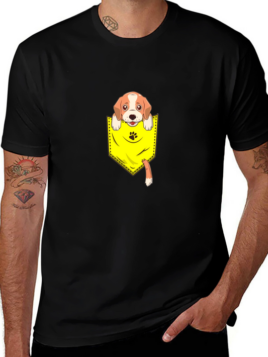 Puppy Pocket T-Shirt – Cute Dog Lover Unisex Graphic Tee