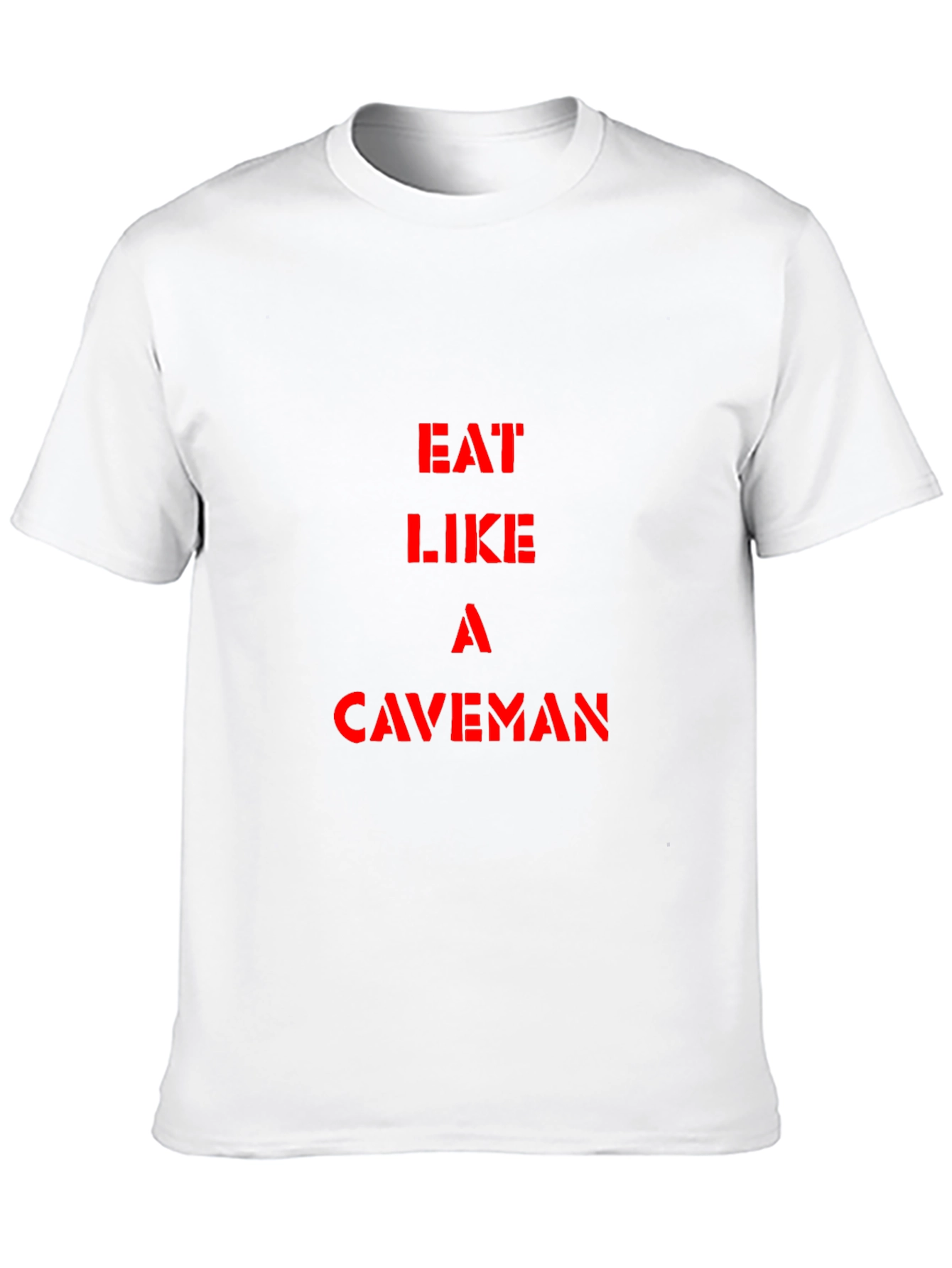 Eat Like a Caveman Black Graphic Tee