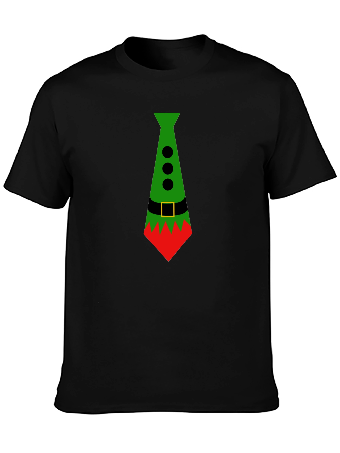 Festive Elf Tie Graphic Tee - Holiday Style!