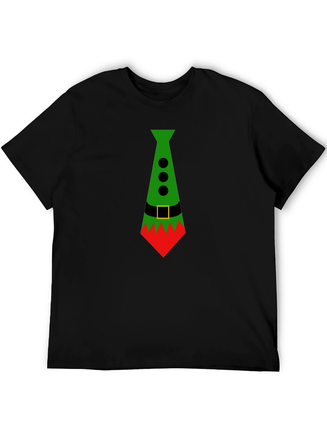 Festive Elf Tie Graphic Tee - Holiday Style!