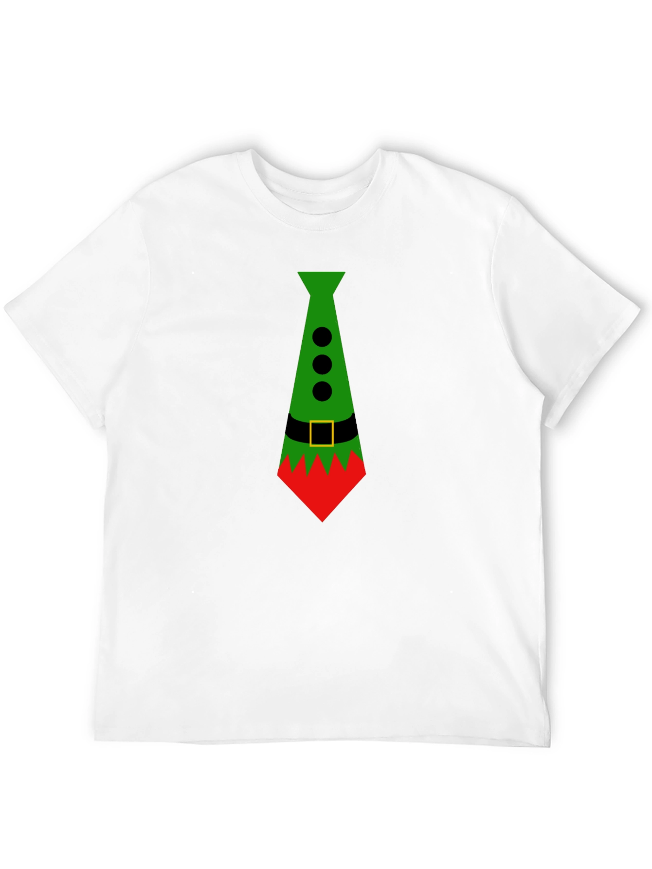 Festive Elf Tie Graphic Tee - Holiday Style!