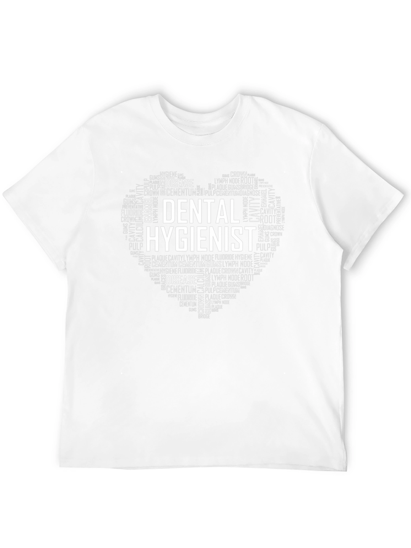 Dental Hygienist Word Art Heart T-Shirt