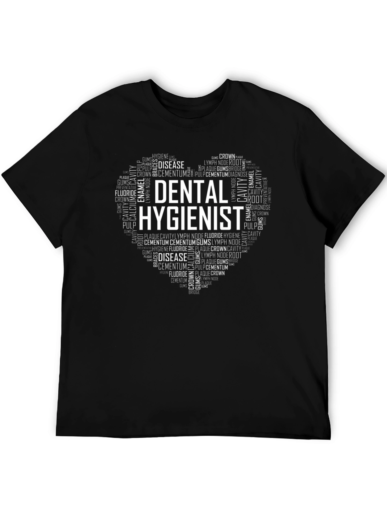 Dental Hygienist Word Art Heart T-Shirt