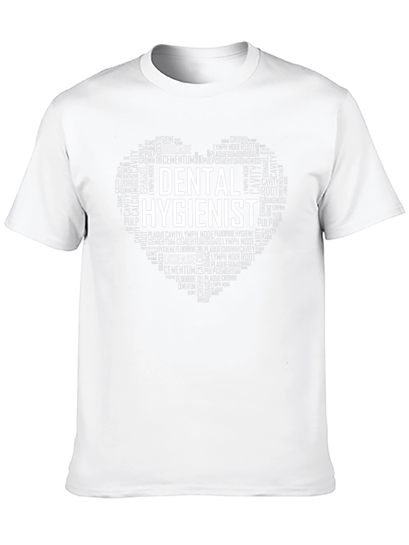 Dental Hygienist Word Art Heart T-Shirt
