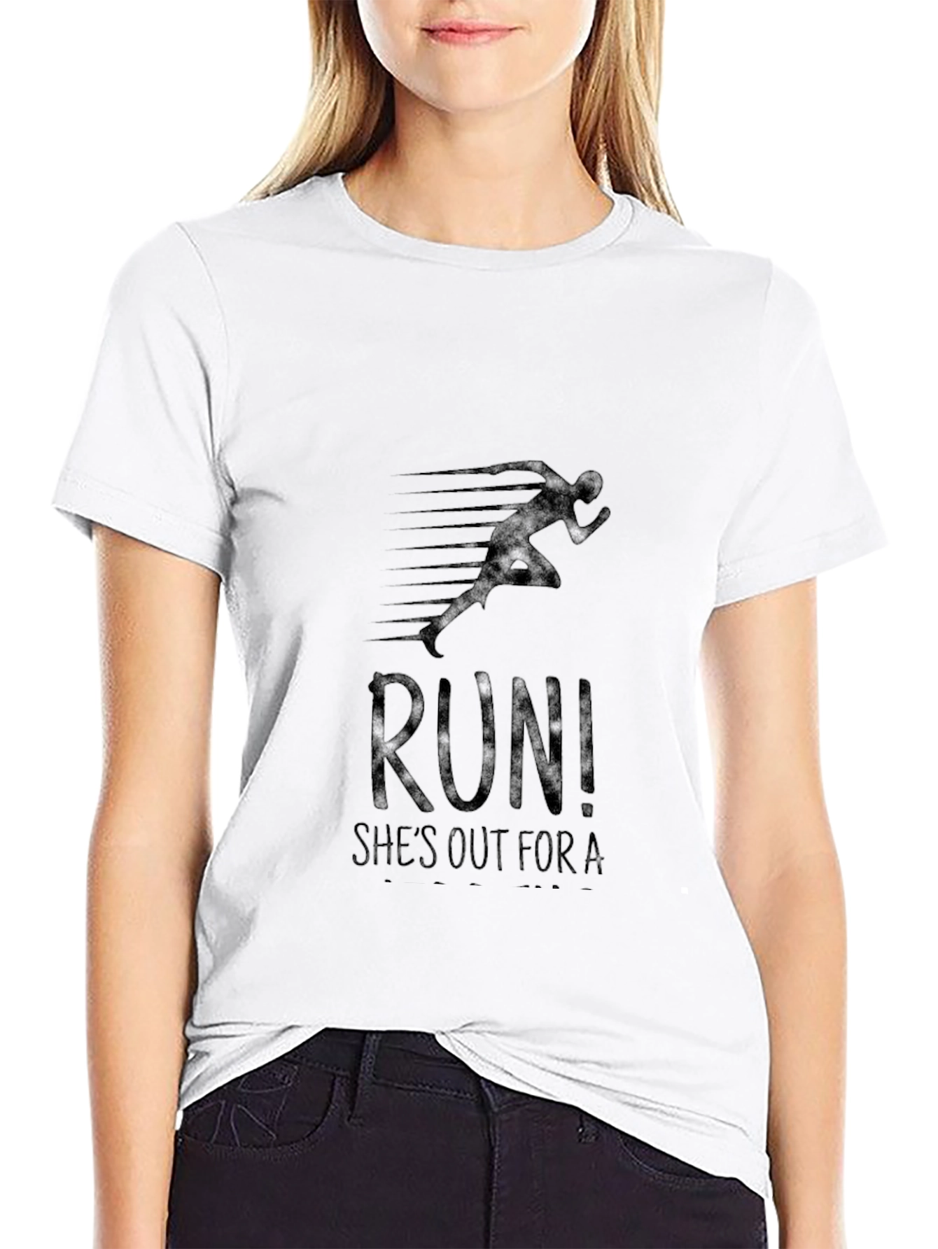 Run! Graphic Tee - Athletic Style Black T-Shirt