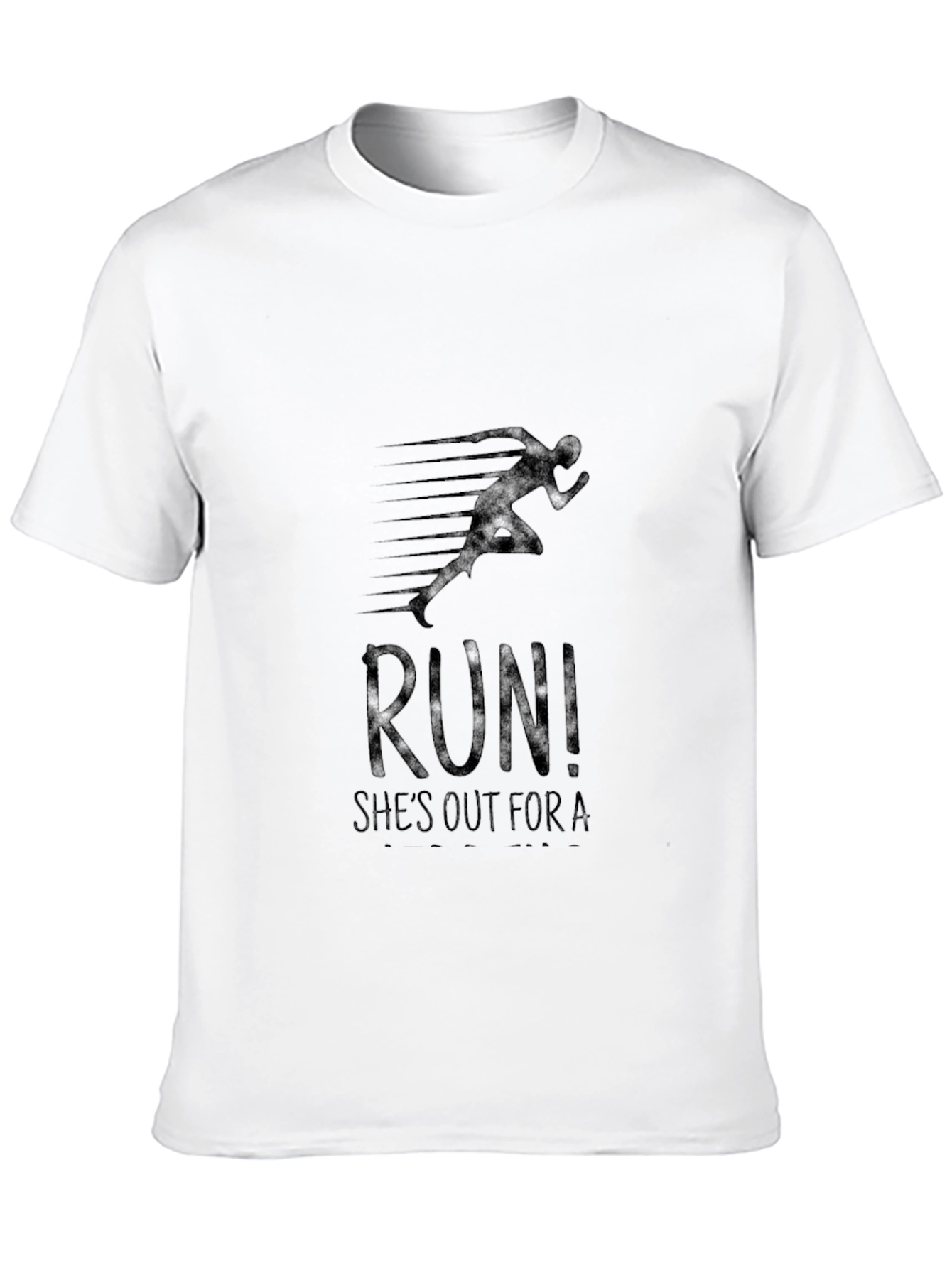 Run! Graphic Tee - Athletic Style Black T-Shirt