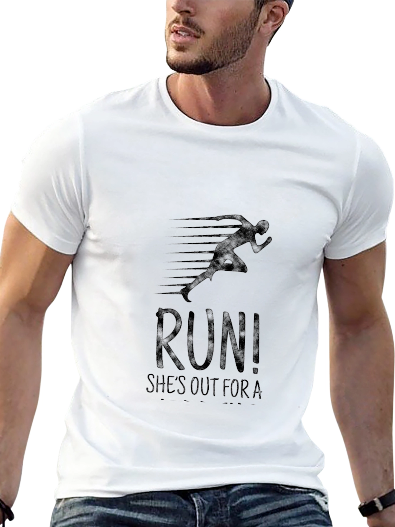 Run! Graphic Tee - Athletic Style Black T-Shirt