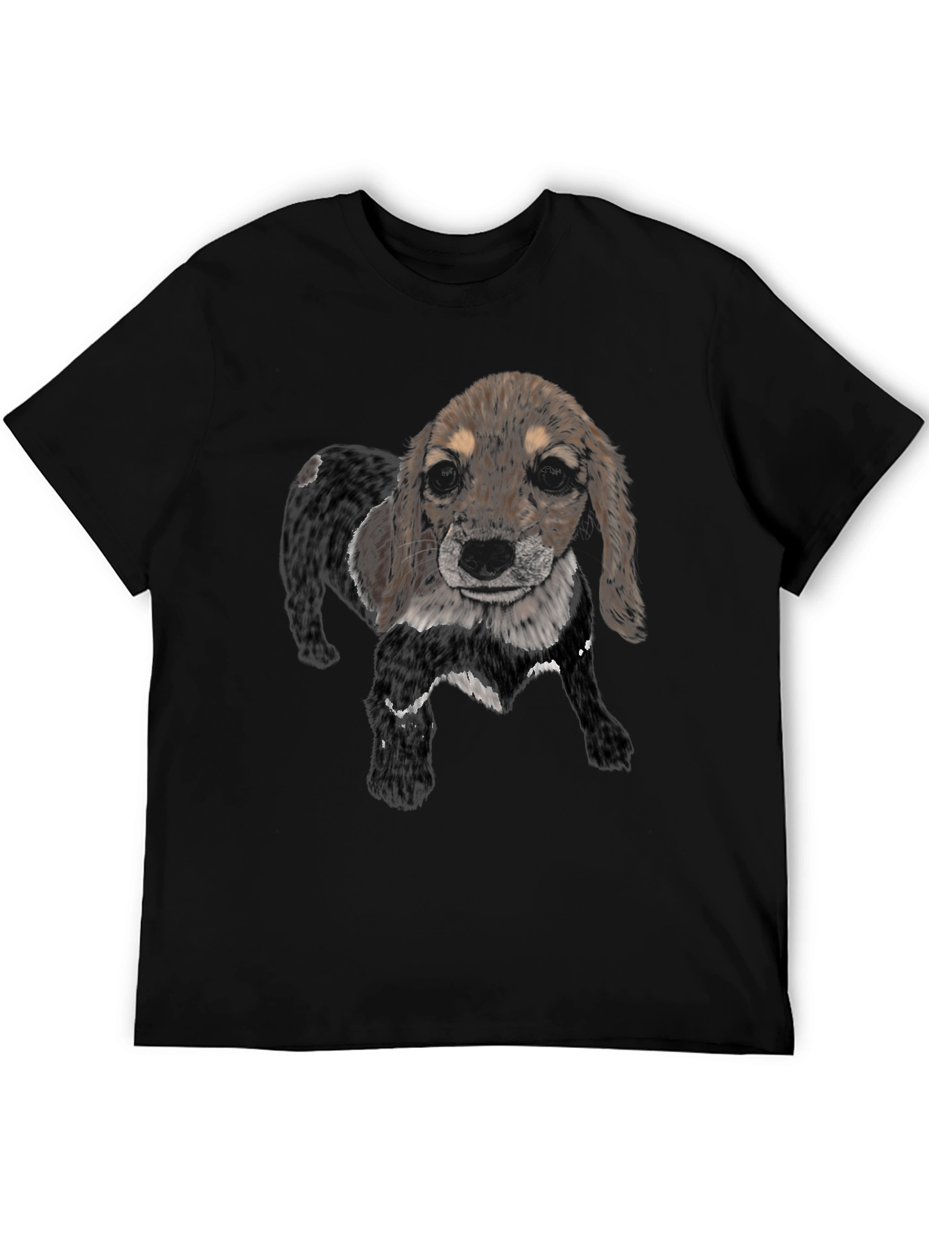 Dog Graphic Black T-Shirt - Casual Style