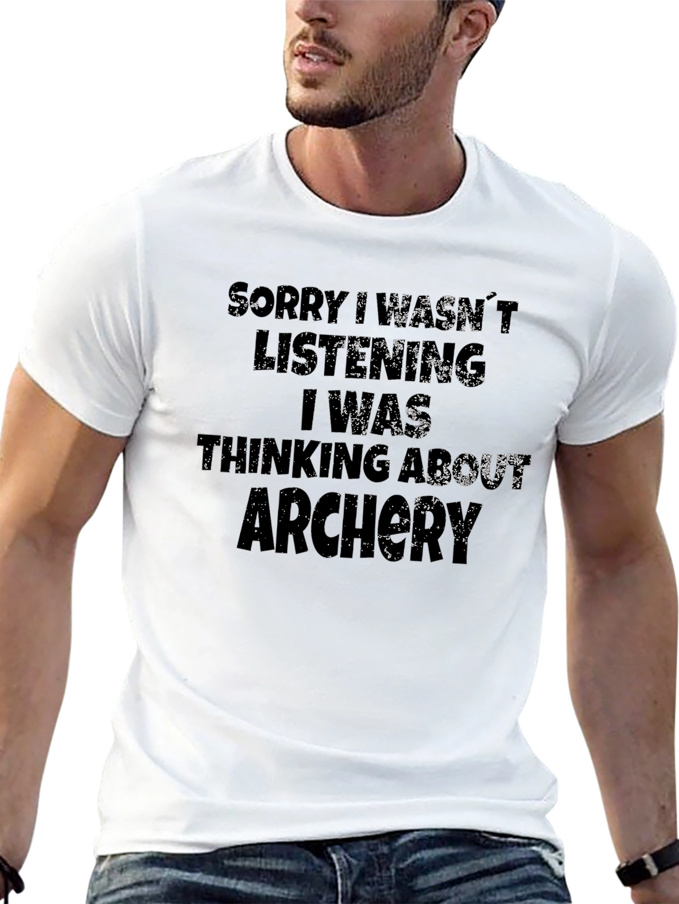 Archery Thinking Funny T-Shirt