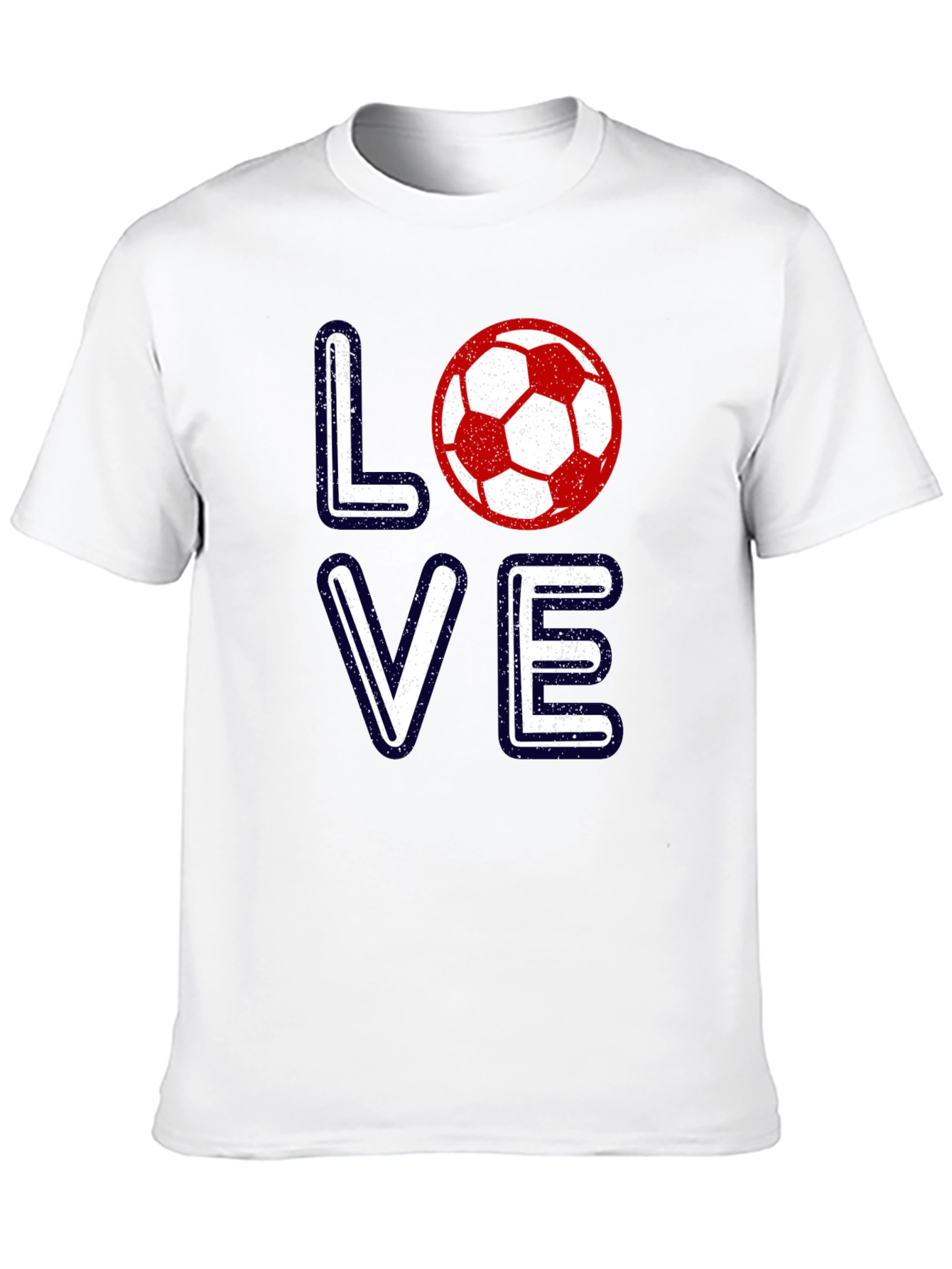 Love Soccer Graphic T-Shirt - Black