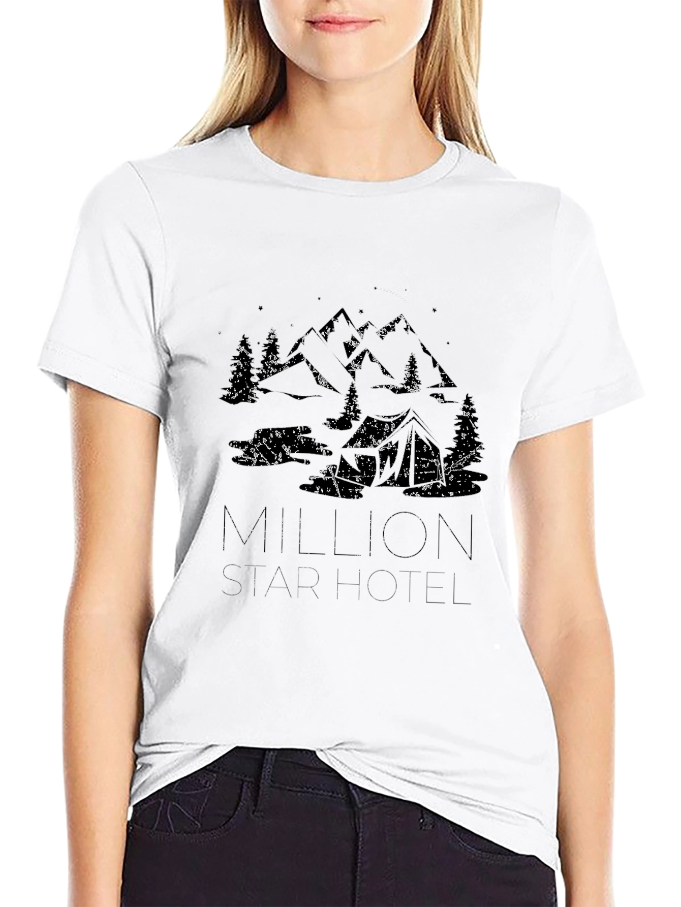 Million Star Hotel Graphic Tee - Black