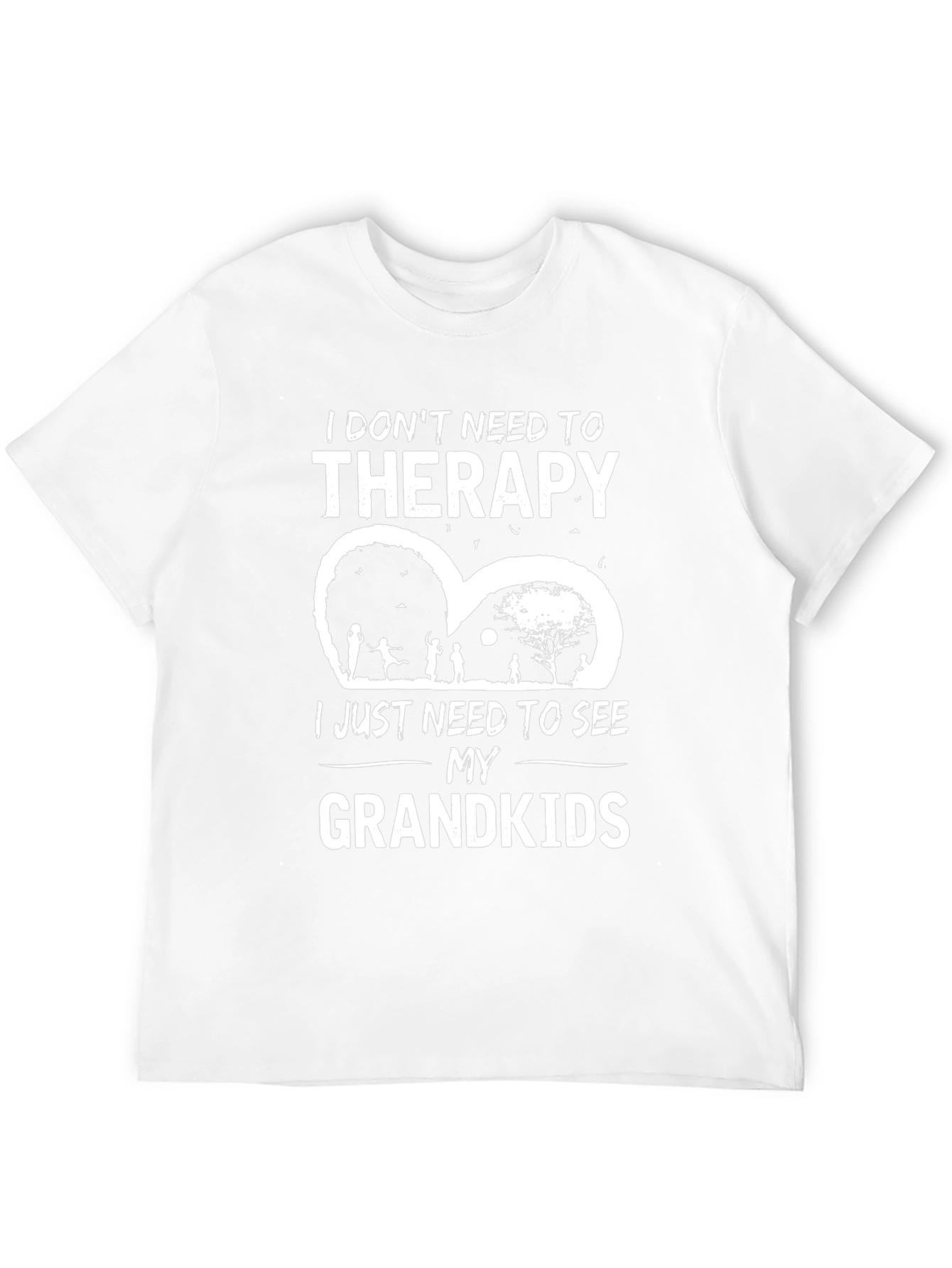 Grandkids Therapy Black Cotton Graphic T-Shirt