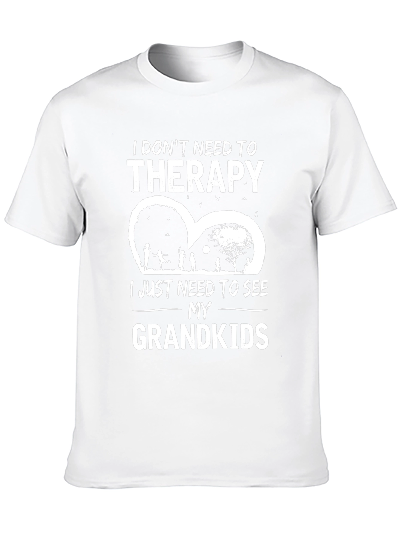 Grandkids Therapy Black Cotton Graphic T-Shirt