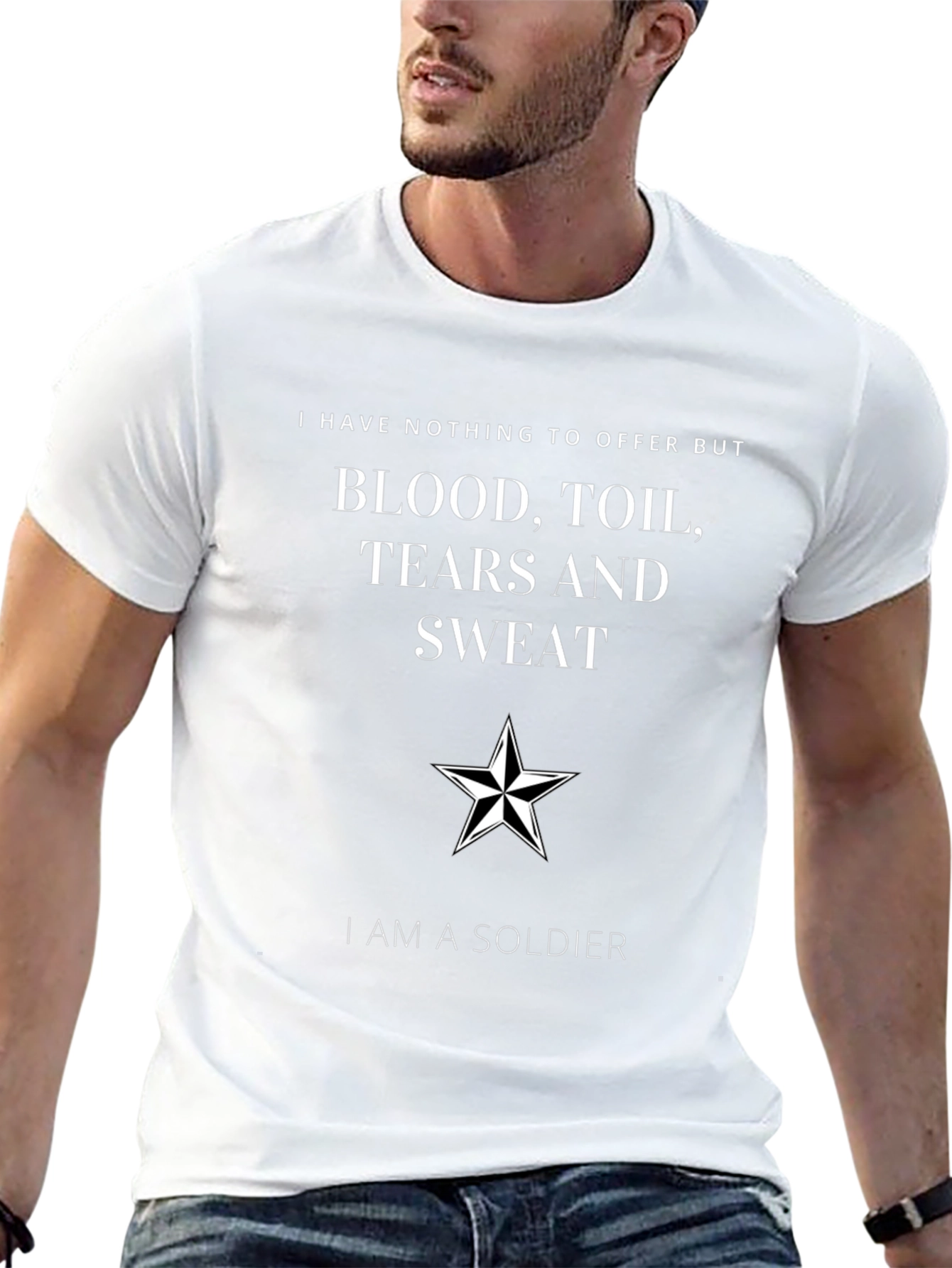 Patriotic Soldier T-Shirt: Blood Toil Tears Sweat