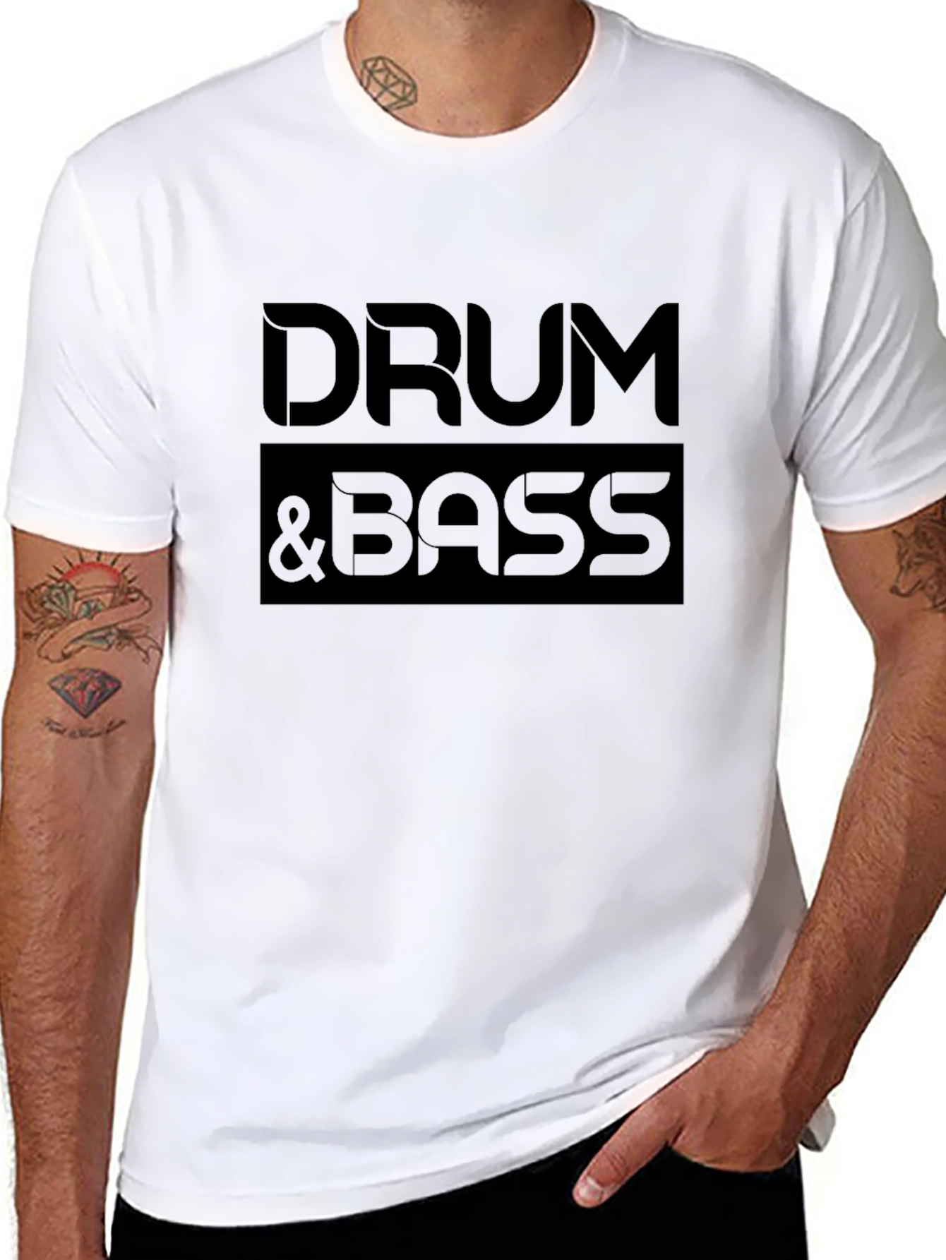 Drum & Bass Graphic Tee - Black