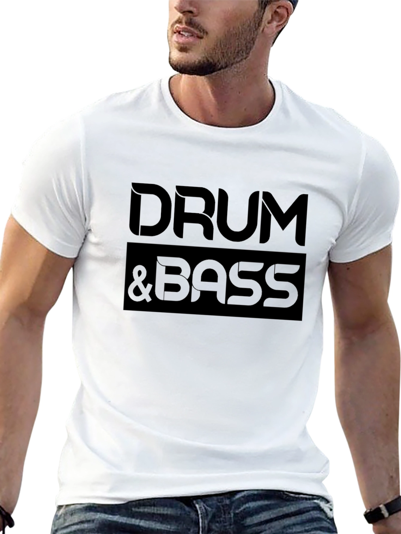 Drum & Bass Graphic Tee - Black