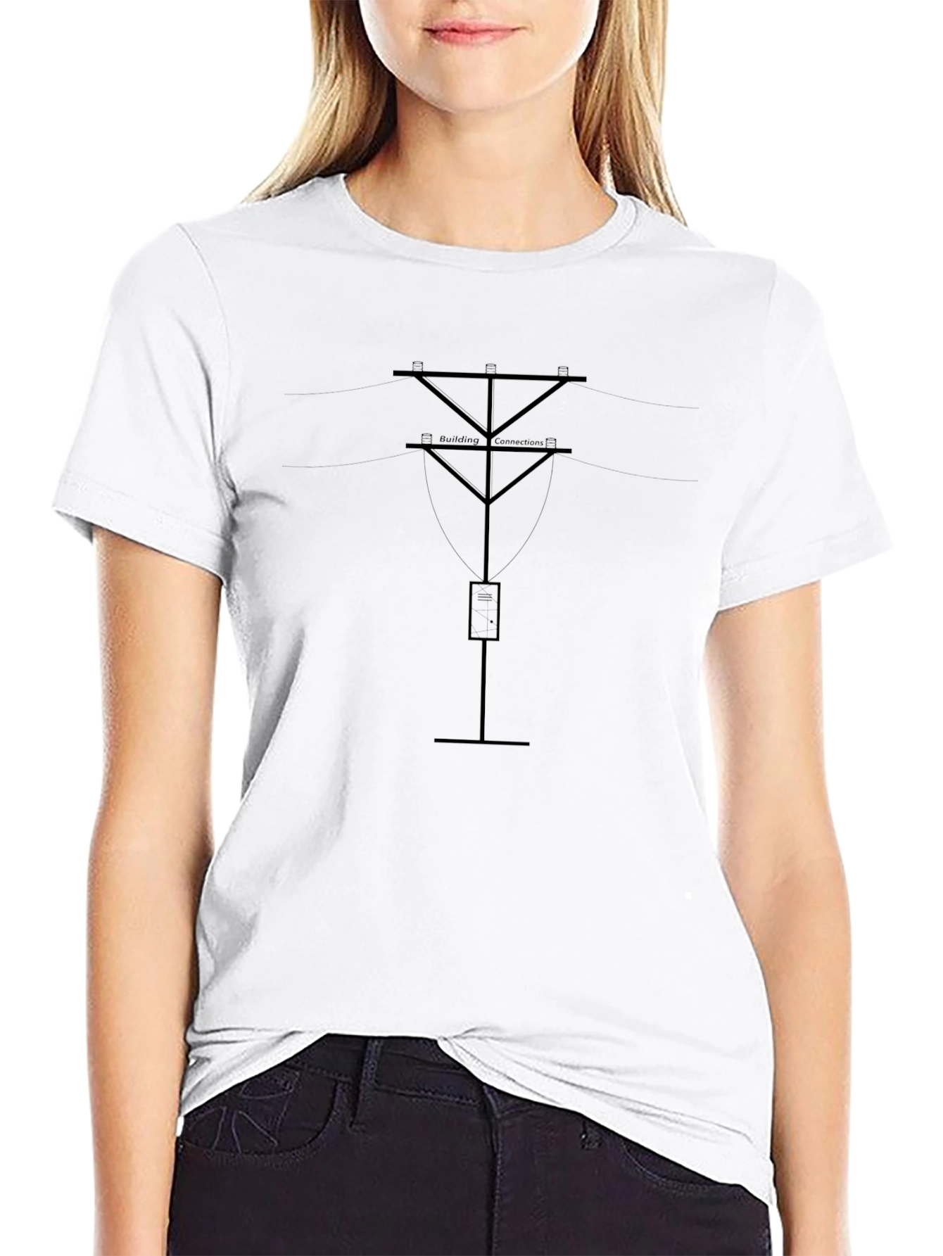 Electrical Grid T-Shirt - Black Short Sleeve Tee