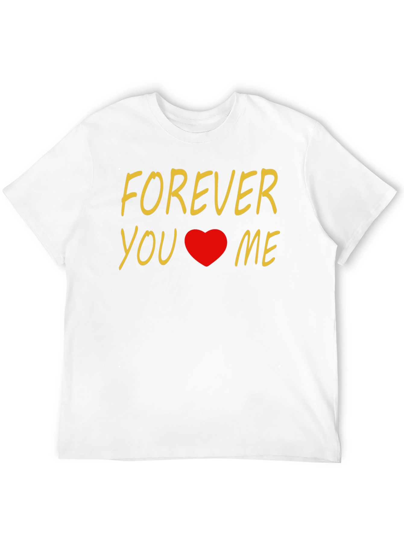 Forever You & Me Heart Graphic Black T-Shirt