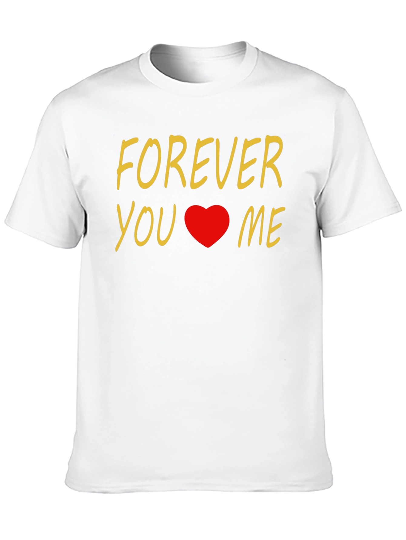 Forever You & Me Heart Graphic Black T-Shirt