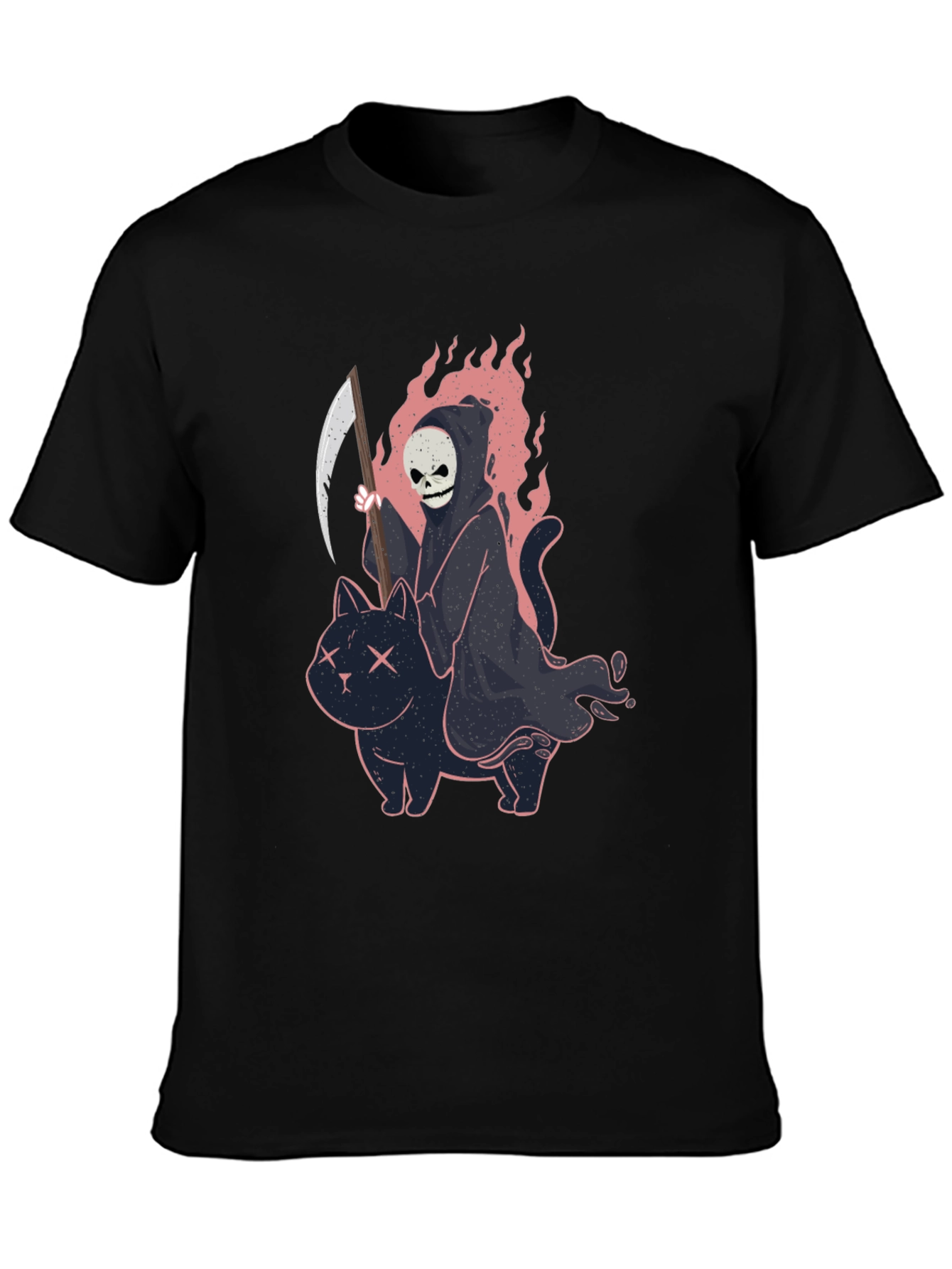 Grim Reaper Cat T-Shirt - Unique Graphic Tee