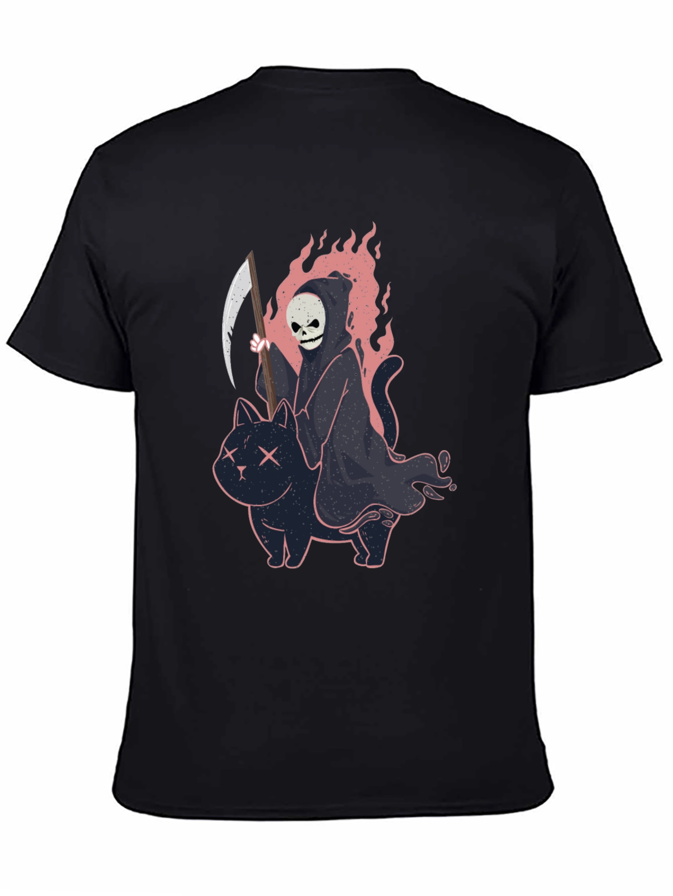 Grim Reaper Cat T-Shirt - Unique Graphic Tee