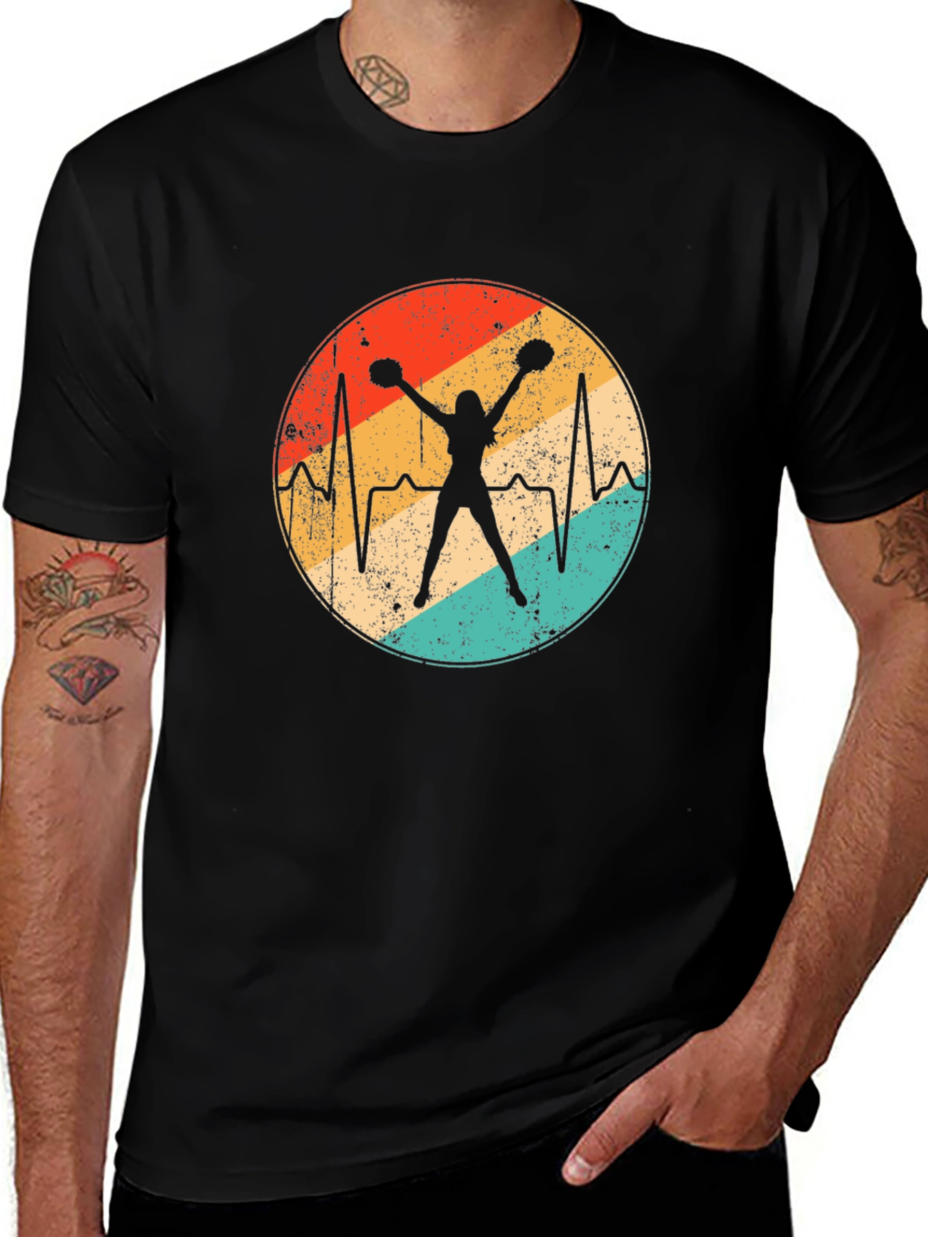 Cheerleader Heartbeat Graphic Tee