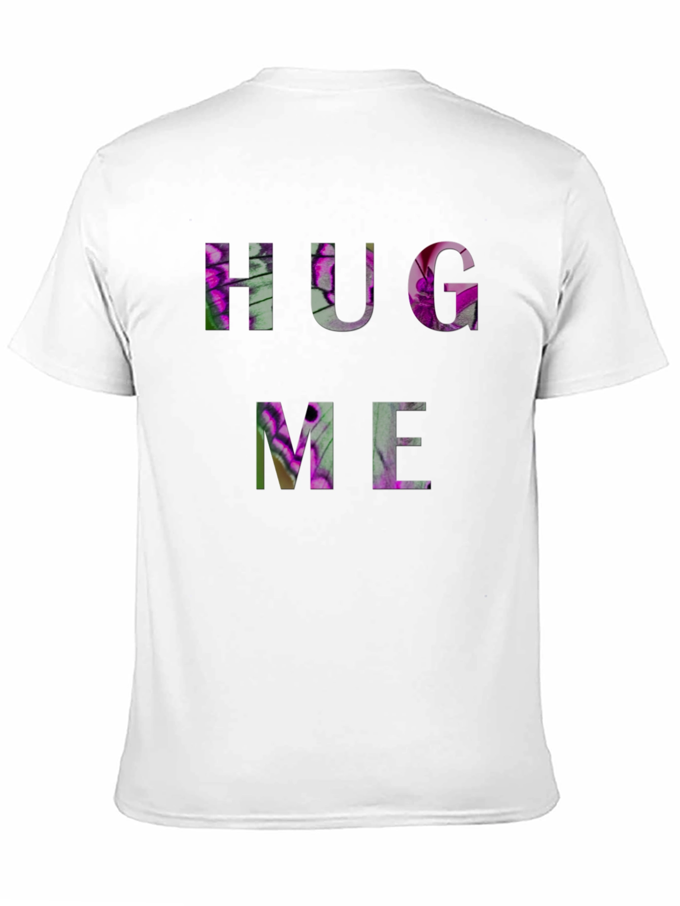 HUG ME Floral Graphic Black T-Shirt