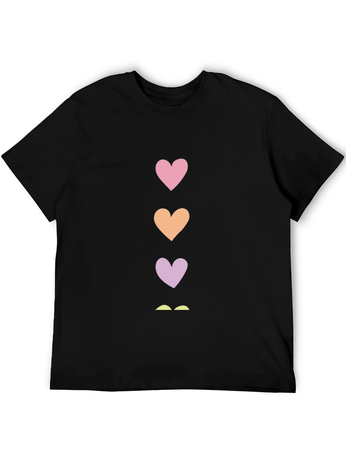 Heart Stacked T-Shirt - Casual Graphic Tee