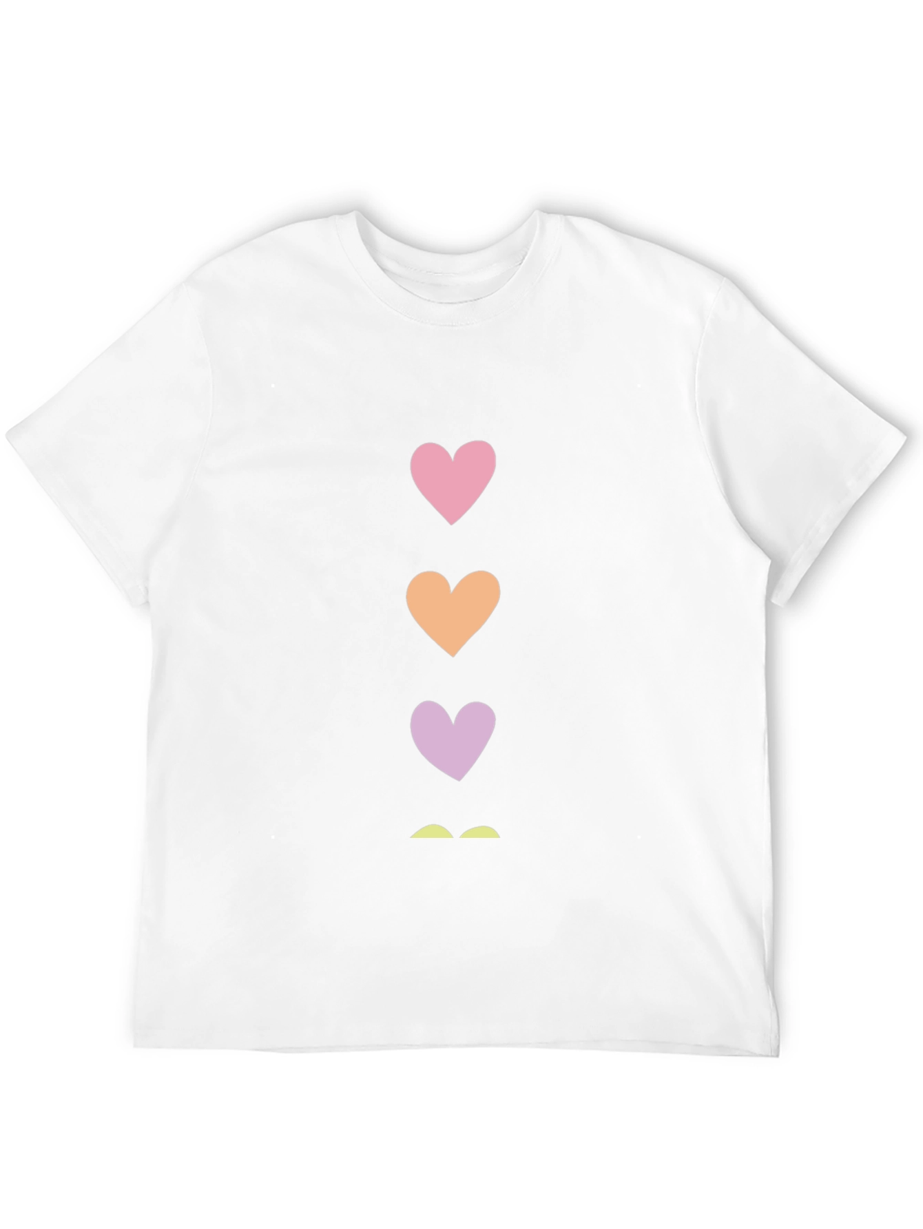Heart Stacked T-Shirt - Casual Graphic Tee