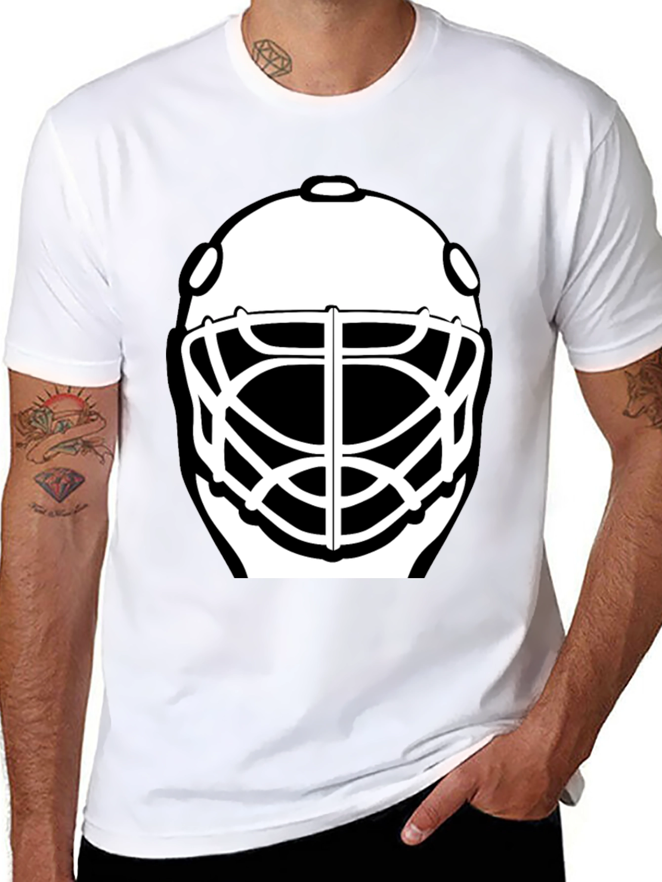 Hockey Goalie Mask Graphic T-Shirt
