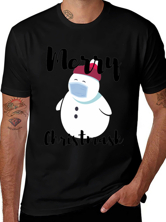 Merry Christmask Snowman T-Shirt