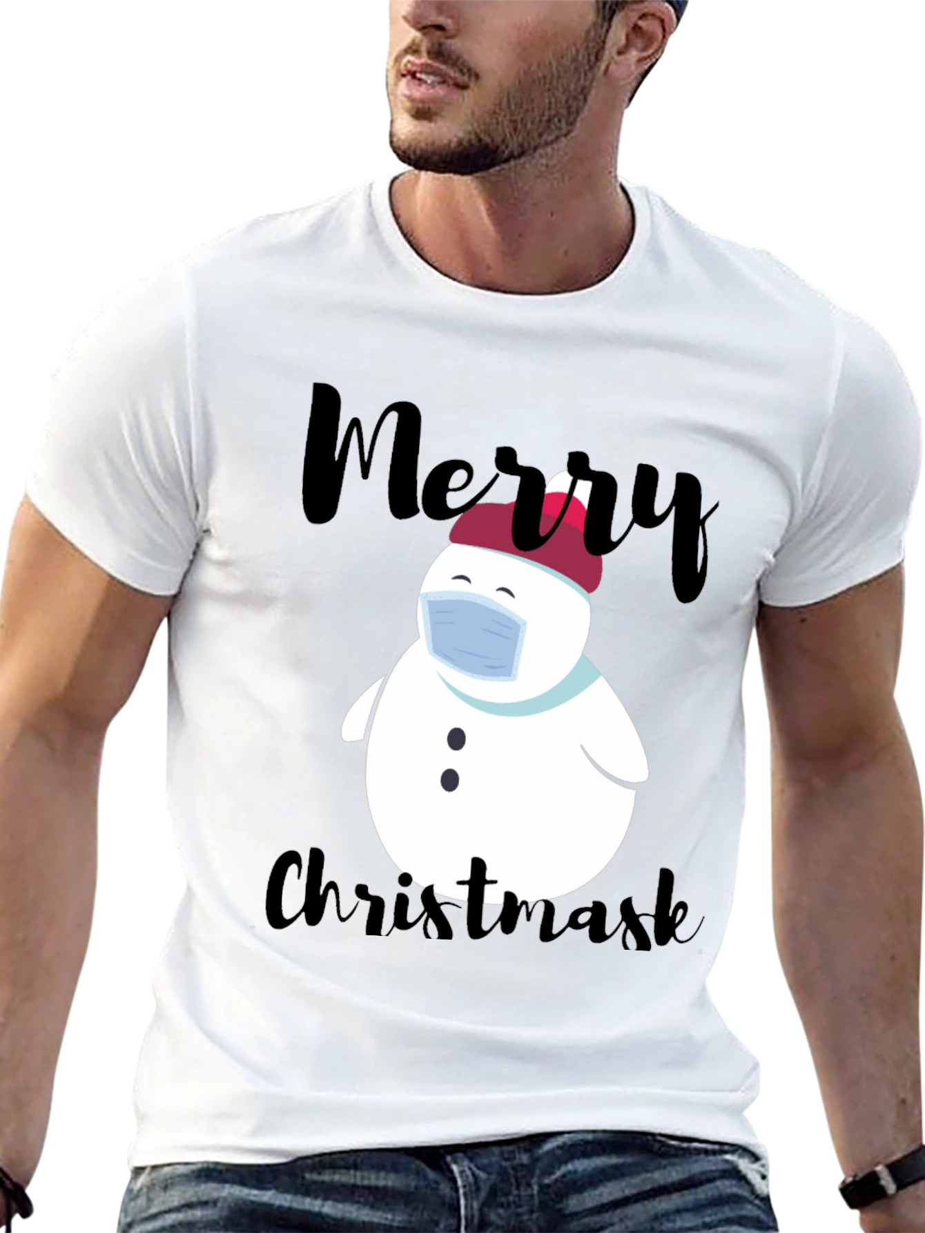 Merry Christmask Snowman T-Shirt