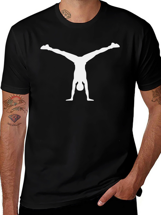 Gymnast Handstand Graphic Tee - Unisex Black T-Shirt