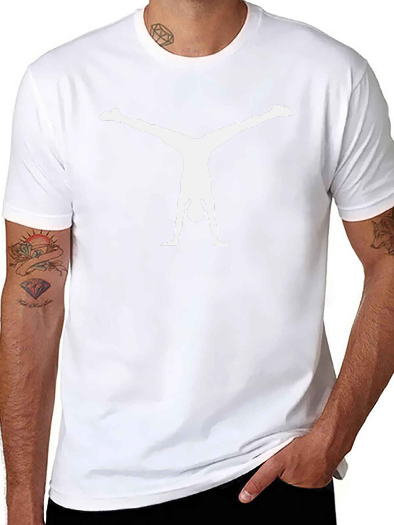 Gymnast Handstand Graphic Tee - Unisex Black T-Shirt
