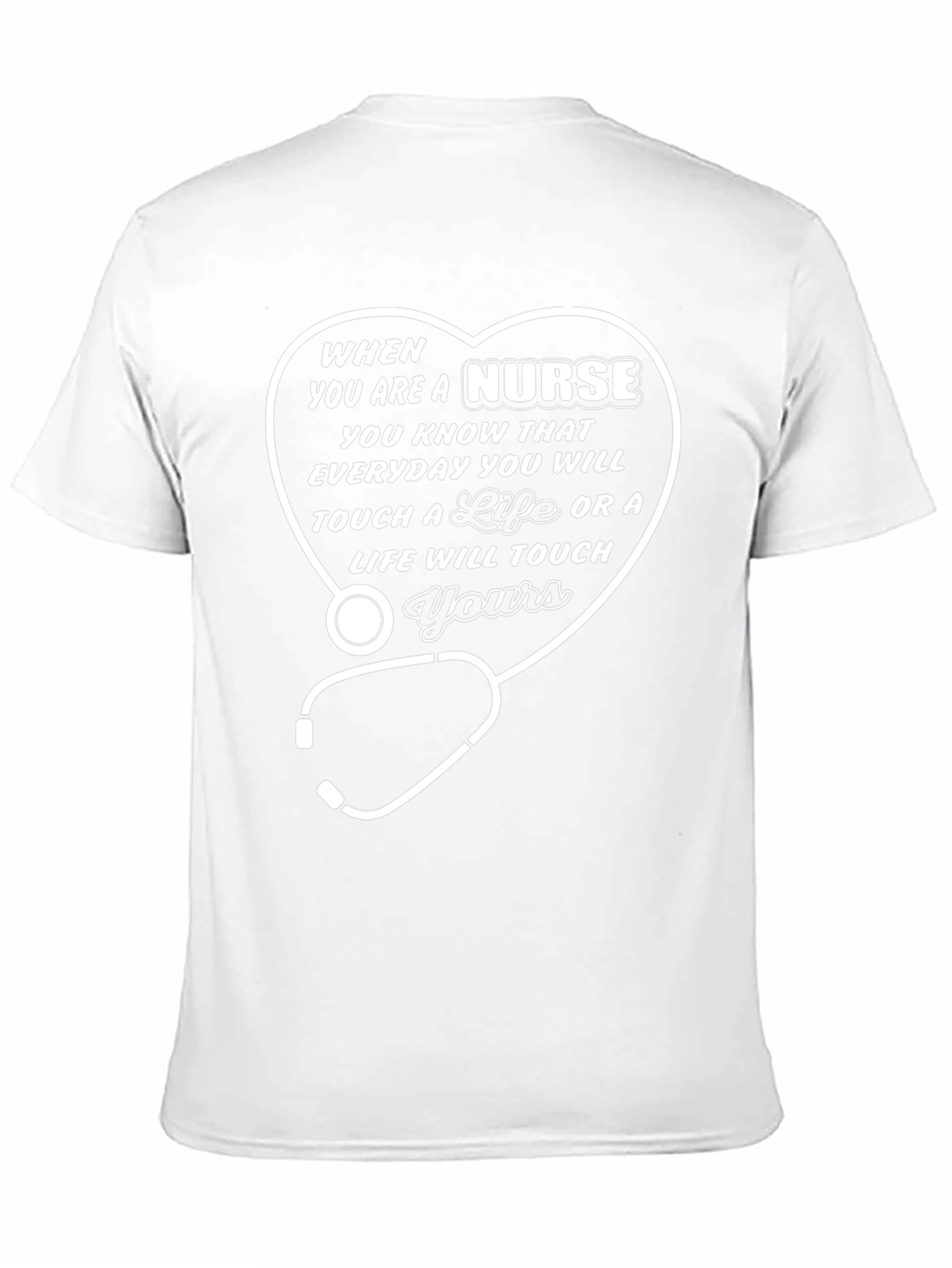 Nurse Life T-Shirt - Heart Stethoscope Graphic Tee