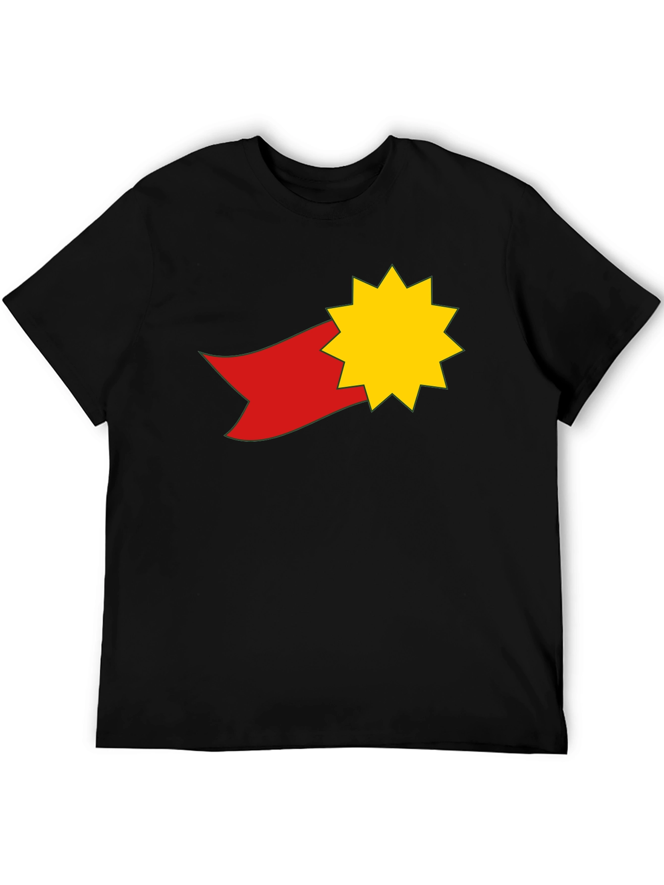 Star & Ribbon Graphic Tee - Black Casual Shirt