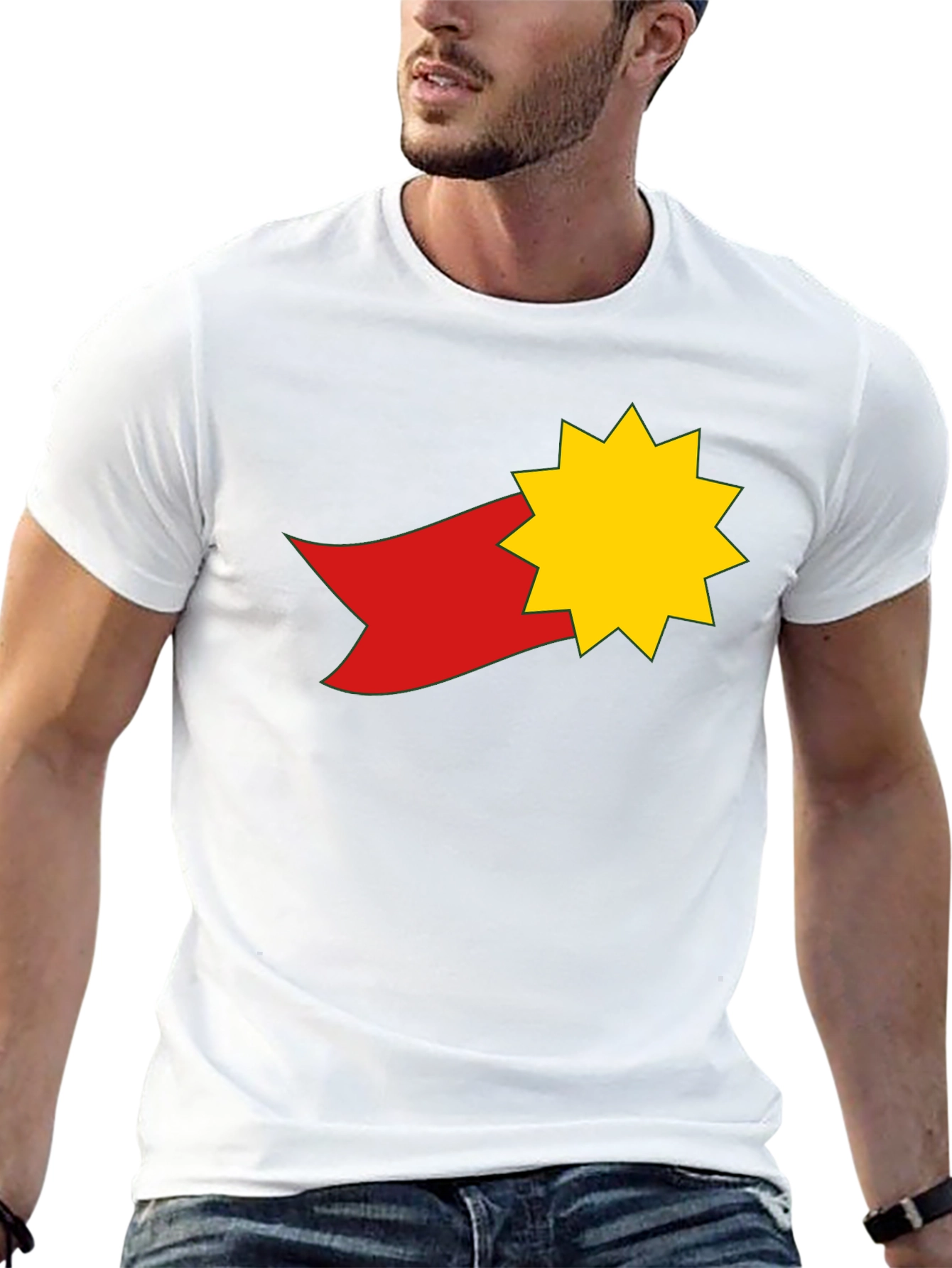 Star & Ribbon Graphic Tee - Black Casual Shirt