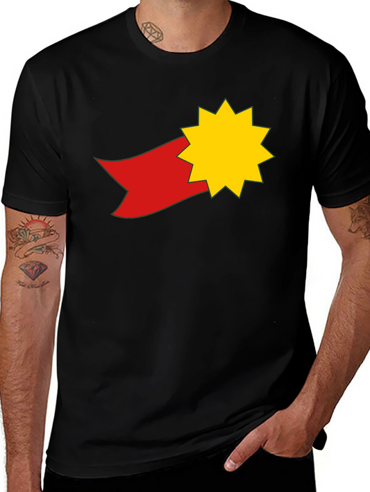 Star & Ribbon Graphic Tee - Black Casual Shirt