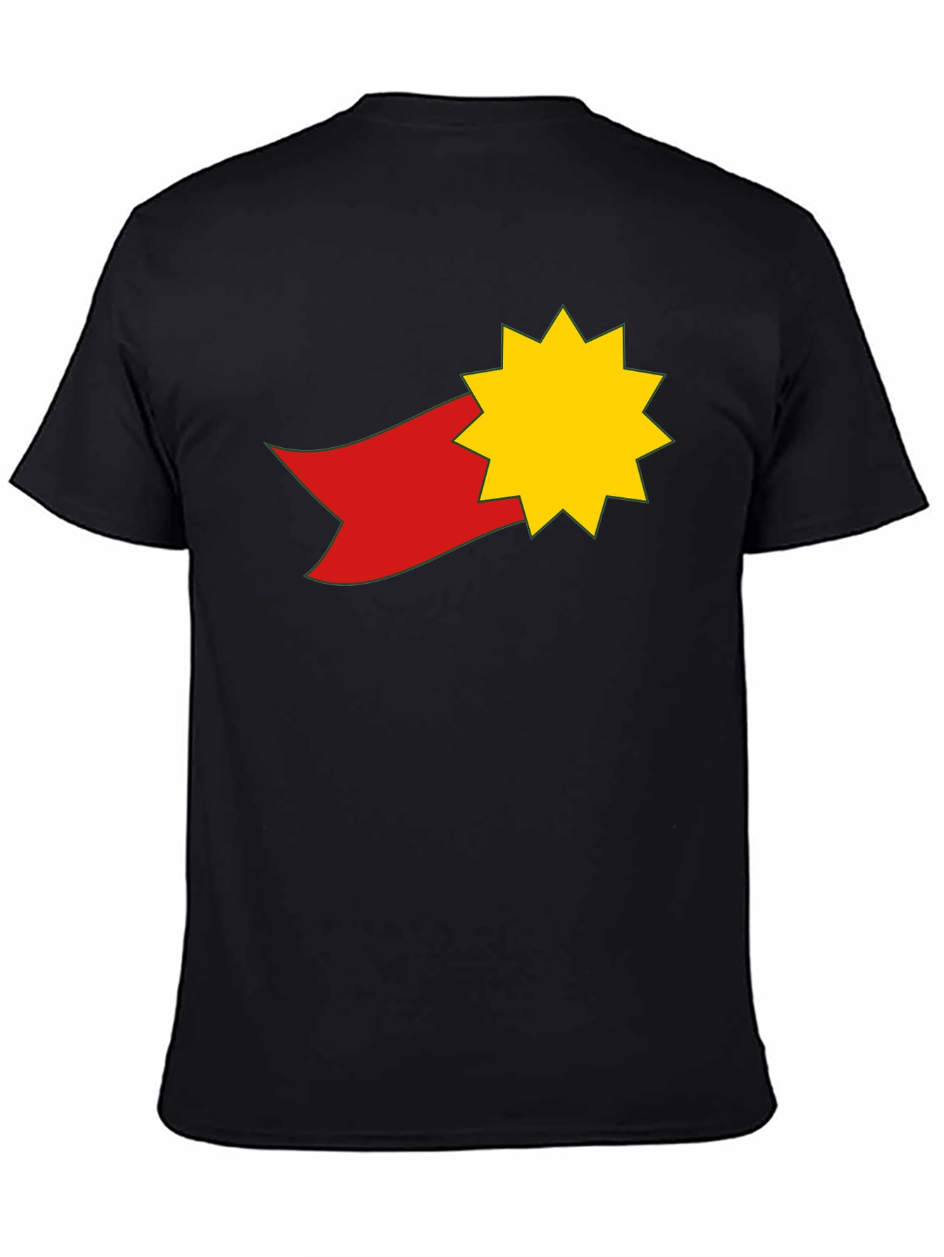 Star & Ribbon Graphic Tee - Black Casual Shirt