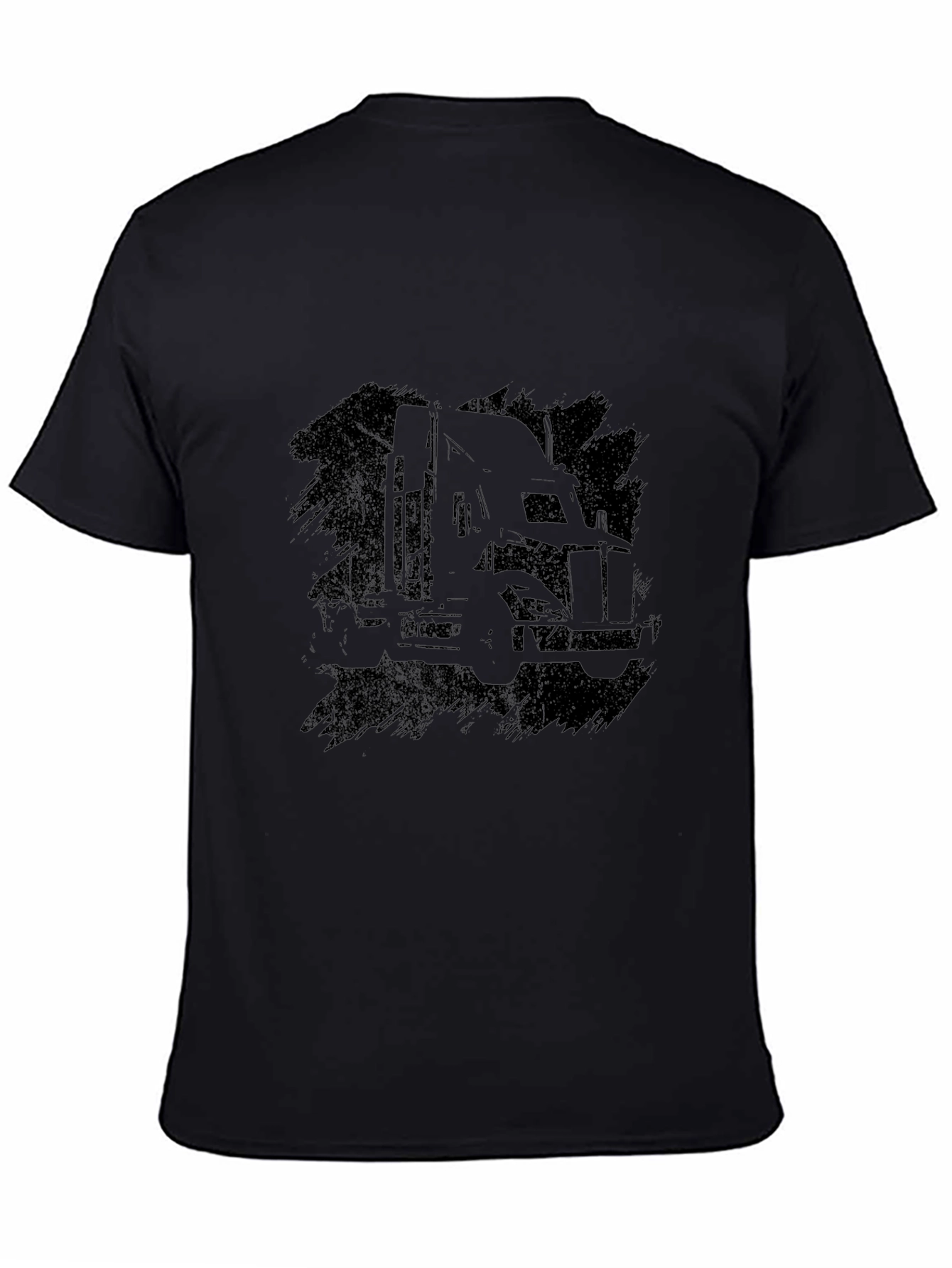 Truck Silhouette Black Graphic Tee