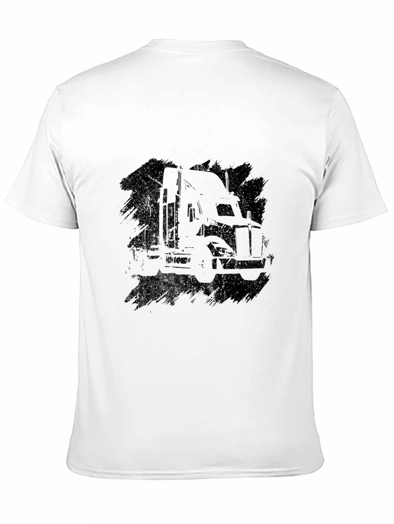 Truck Silhouette Black Graphic Tee
