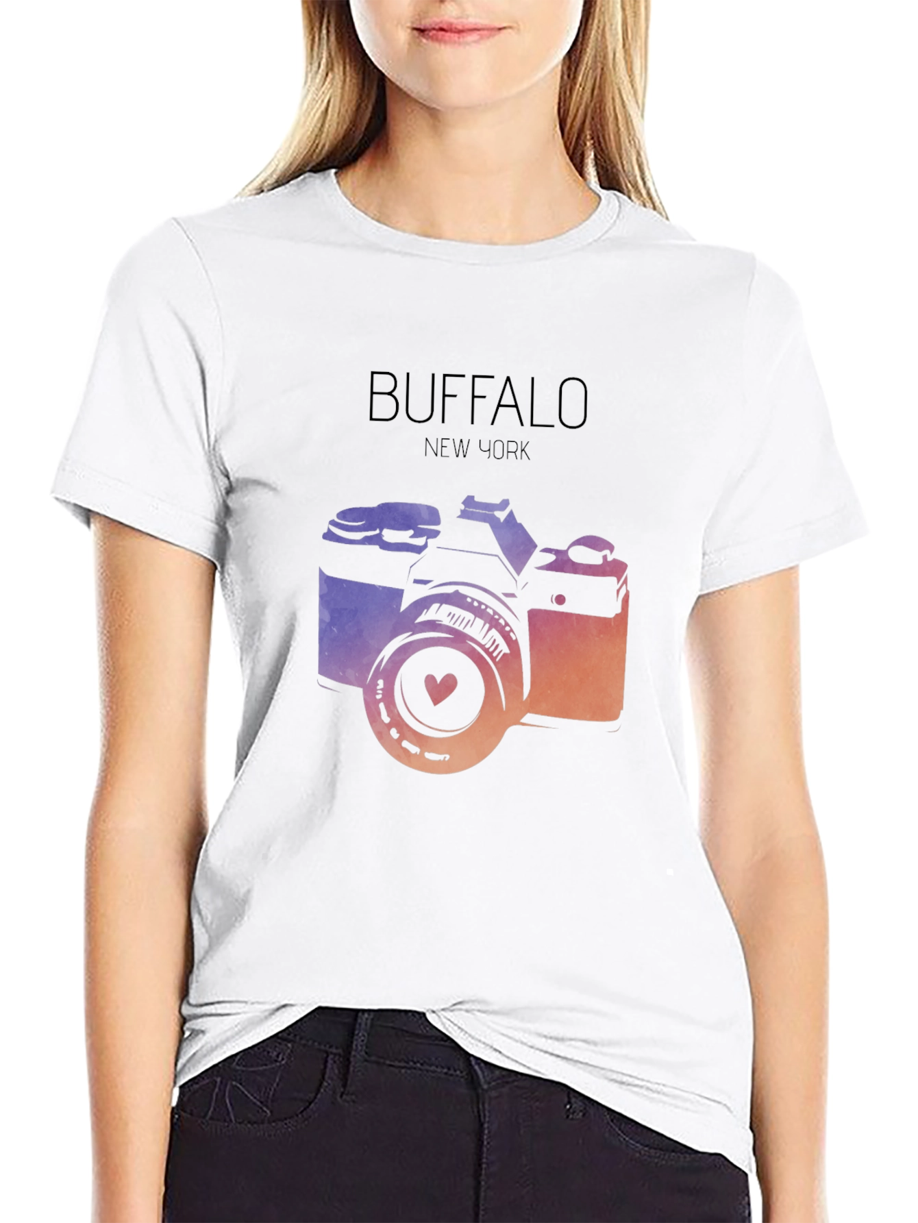 Buffalo NY Camera Graphic Tee - Stylish City Pride